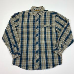 Men’s REI Long Sleeve Snap Button Down Shirt Size Small